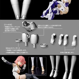 officiel MEGAMI DEVICE M.S.G 02 BOTTOMS SET WHITE / SKIN COLOR A / SKIN COLOR B 17