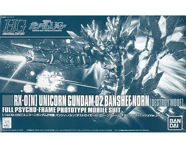 HGUC 1/144 UNICORN GUNDAM 02 BANSHEE NORN DESTROY MODE GREEN VER. mode pas cher 1